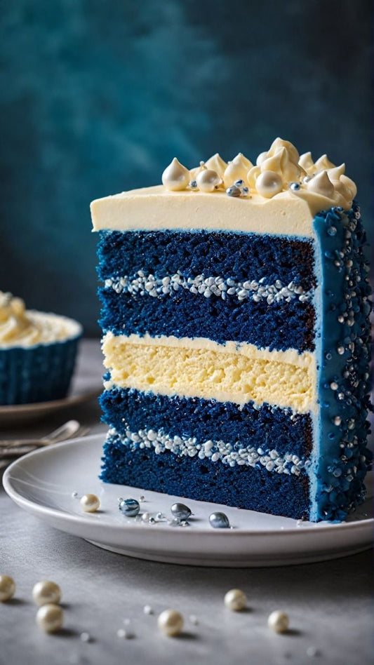 Blue Velvet Cake Slice