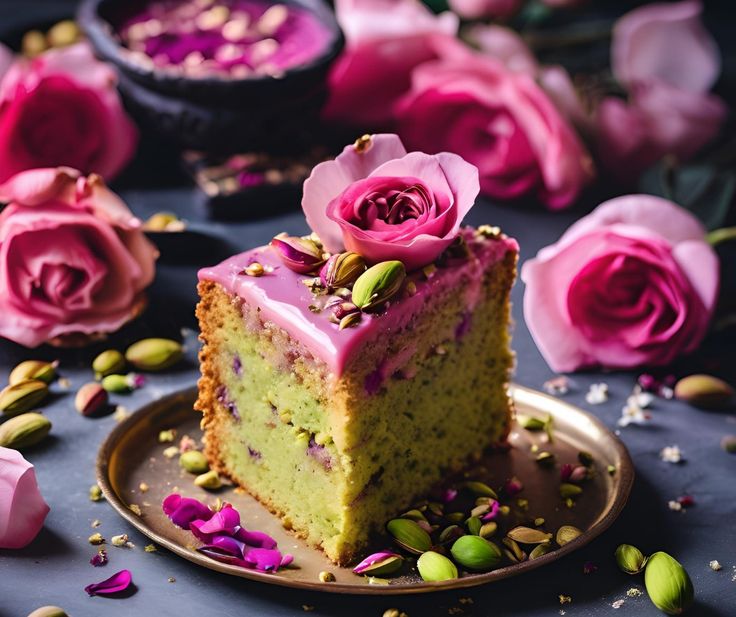 Rose & Pistachio Cake