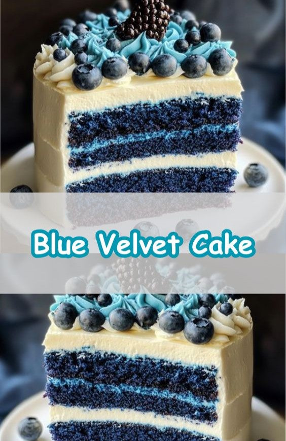 Blue Velvet Cake Slice