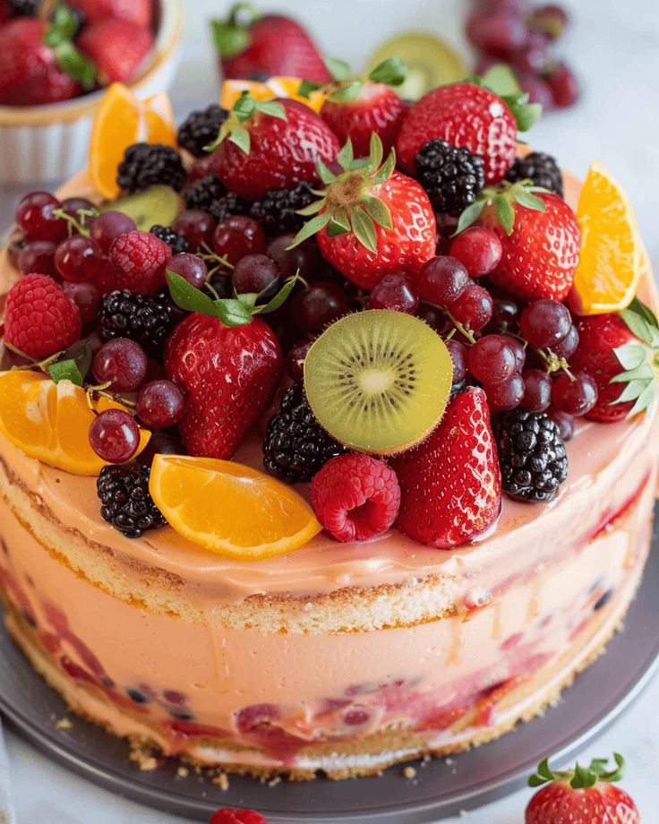 Fresh Fruits(Seasonal) Cake