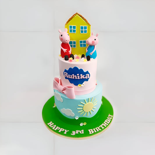 2- Tier Peppa Pig Butter Cream Cake