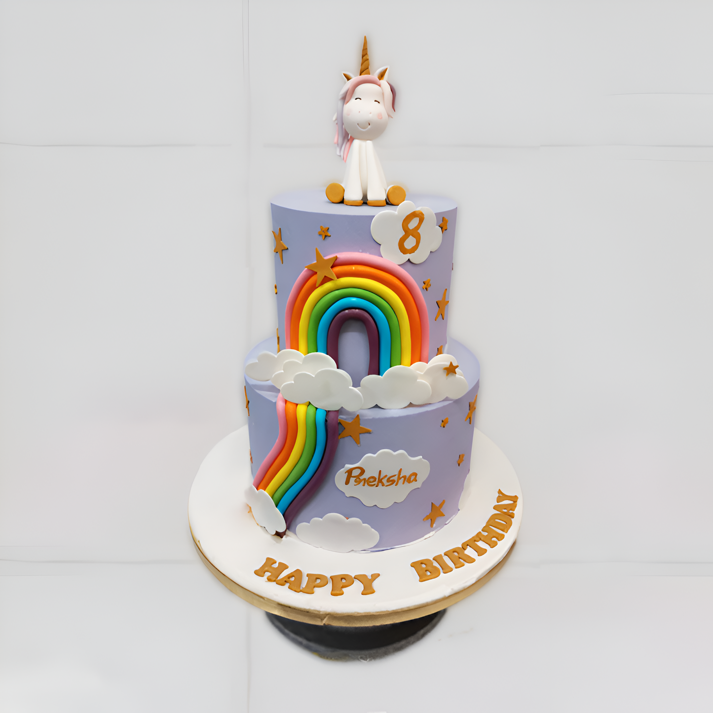 2- Tier Unicorn Cake (Purple)